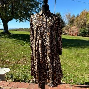 Truly 4 You Animal Print High-Low Silky Dress Women’s Size Small